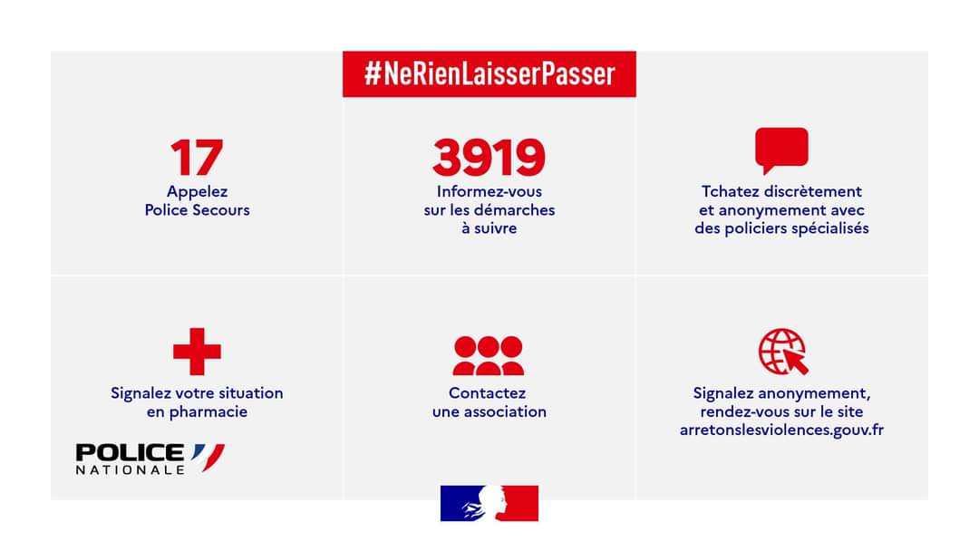 #NeRienLaisserPasser visuel de la police nationale